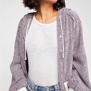 Free People Fabian Plaid Bomber Jacket